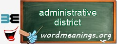 WordMeaning blackboard for administrative district